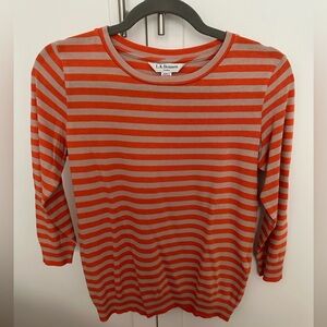 L.K. Bennett brandnew top size XS color orange and tan cotton modal blend